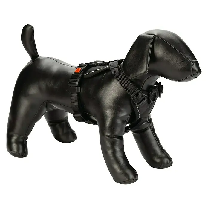 Karlie Arnés para perros Art Sportiv Premium Comfort - Ajuste de longitud: 32 cm - 42 cm, Nylon, Negro - Vista angular