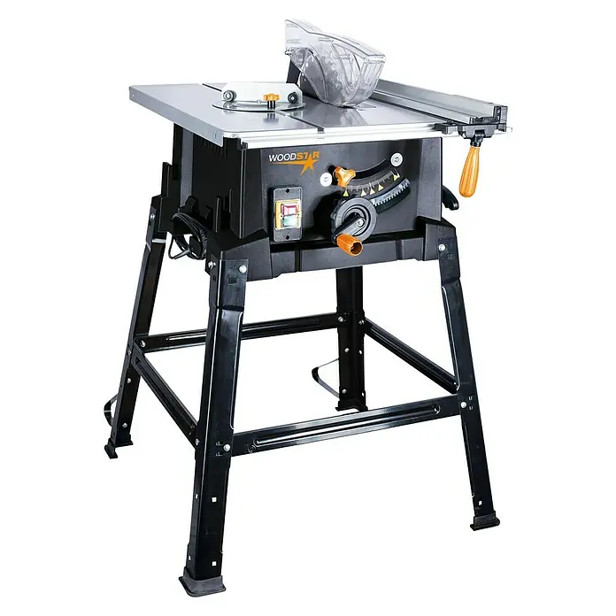 Woodster Tischkreissäge ST 110 - 2.000 W, Durchmesser Sägeblatt: 254 mm - Diagonale Ansicht