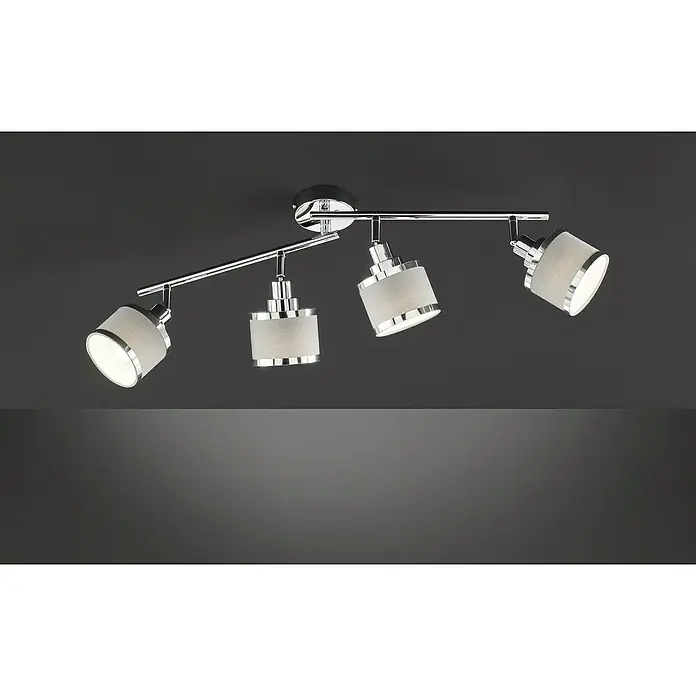 WOFI Deckenstrahler Alexia - 112 W, L x B x H: 71,5 x 10 x 22 cm, Chrom, E14, 4 Stk. - Stimmungsaufnahme