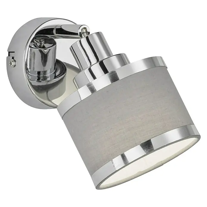 WOFI Deckenstrahler Alexia - 28 W, L x B x H: 11,4 x 10 x 19 cm, Chrom, E14, 1 Stk. - Diagonale Ansicht
