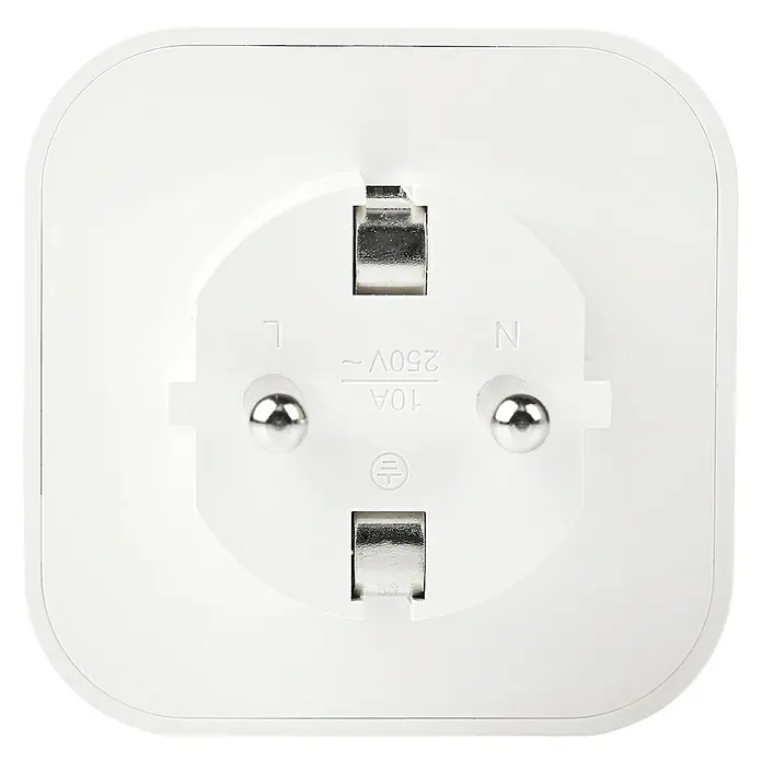 Nedis Smartlife WiFi-Schaltsteckdose - Weiß, Max. Anschlussleistung: 2.500 W, 220 - 250 V, 10 A - Vorderansicht