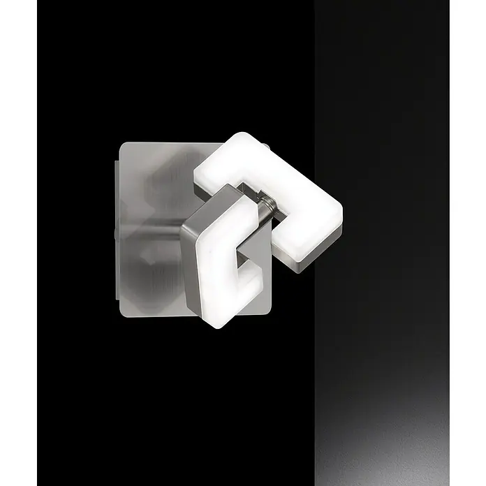 WOFI Deckenstrahler Zara - 5,2 W, L x B x H: 10 x 10 x 12 cm, Nickel-matt, Sonstige, 1 Stk. - Stimmungsaufnahme