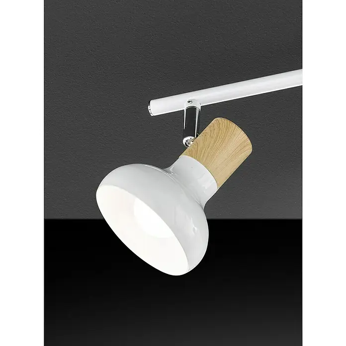 WOFI Deckenstrahler Texel - 84 W, L x B x H: 49 x 13 x 16 cm, Weiß, E14, 3 Stk. - Detailaufnahme