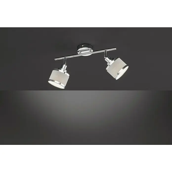 WOFI Deckenstrahler Alexia - 56 W, L x B x H: 36,5 x 10 x 21,5 cm, Chrom, E14, 2 Stk. - Stimmungsaufnahme