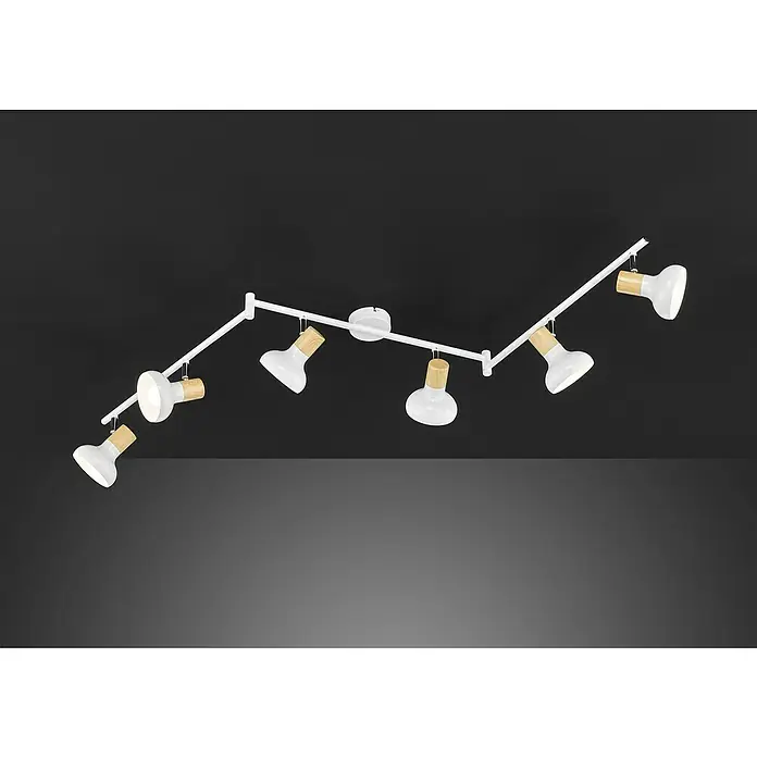 WOFI Deckenstrahler Texel - 168 W, L x B x H: 150 x 13 x 16 cm, Weiß, E14, 6 Stk. - Stimmungsaufnahme