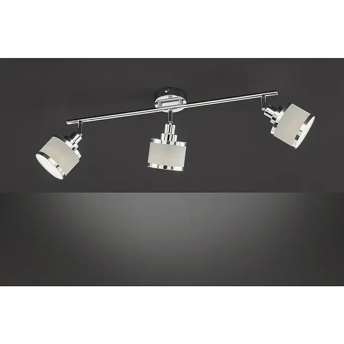 WOFI Deckenstrahler Alexia - 84 W, L x B x H: 62,2 x 10 x 21,5 cm, Chrom, E14, 3 Stk. - Stimmungsaufnahme