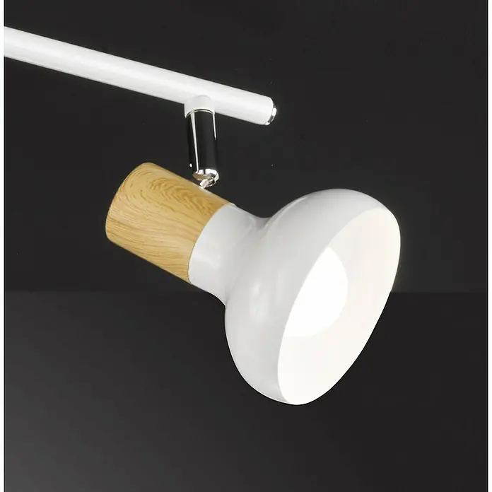 WOFI Deckenstrahler Texel - 112 W, L x B x H: 72 x 13 x 16 cm, Weiß, E14, 4 Stk. - Detailaufnahme