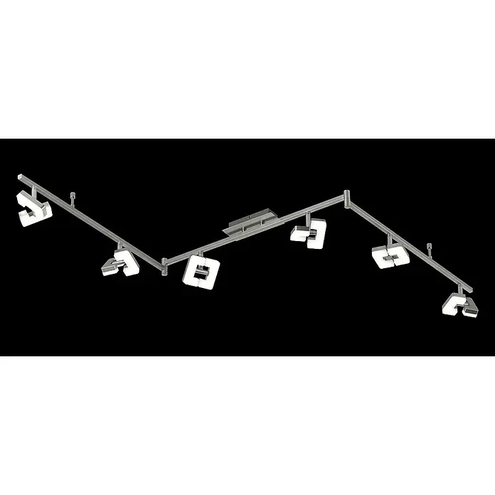 WOFI Deckenstrahler Zara - 31,2 W, L x B x H: 180 x 8 x 11 cm, Nickel-matt, Sonstige, 6 Stk. - Stimmungsaufnahme