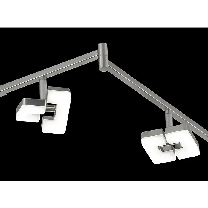 WOFI Deckenstrahler Zara - 31,2 W, L x B x H: 180 x 8 x 11 cm, Nickel-matt, Sonstige, 6 Stk. - Detailaufnahme
