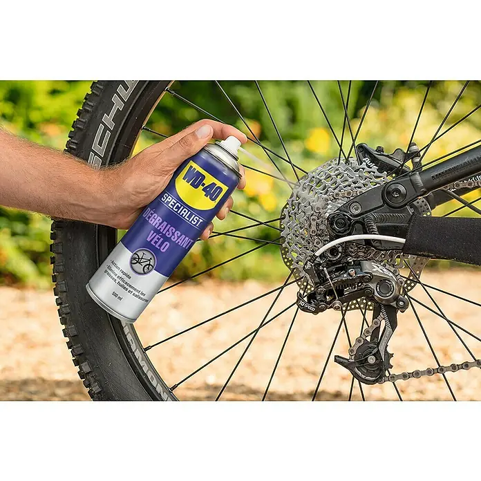 WD-40 Bike Lubricante - 500 ml - Producto en uso