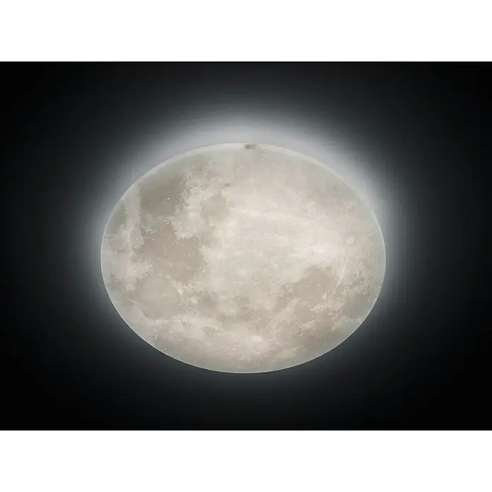 Trio Leuchten LED-Deckenleuchte rund Lunar - 40 W, Ø x H: 600 mm x 12 cm, Grau - Vorderansicht