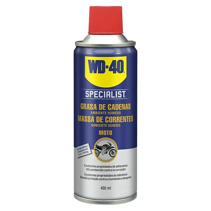 WD-40 Specialist Motorbike Grasa para cadena - 400 ml - Vista frontal