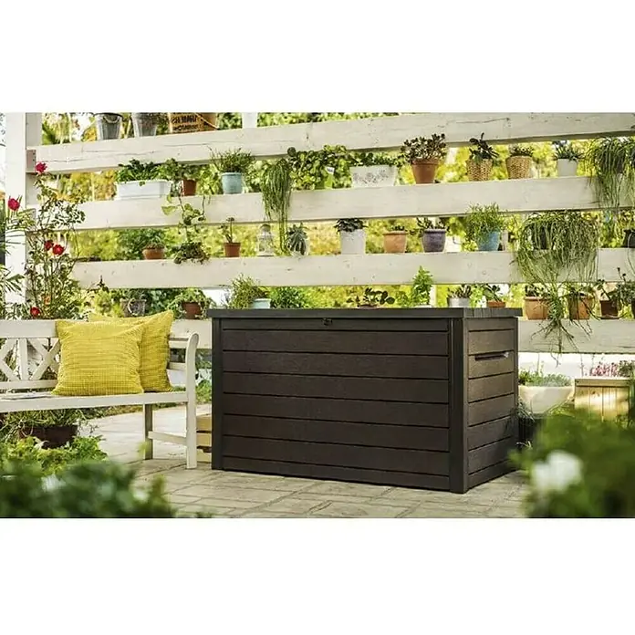 Keter Vrtna kutija za pohranu Ontario - 147 x 83 x 86 cm, Plastika, Smeđe boje - Živopisni prikaz