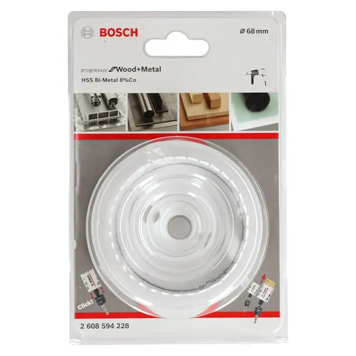 Bosch Professional Lochsäge BiM Progressor - Durchmesser: 68 mm, HSS-Bimetall - Vorderansicht