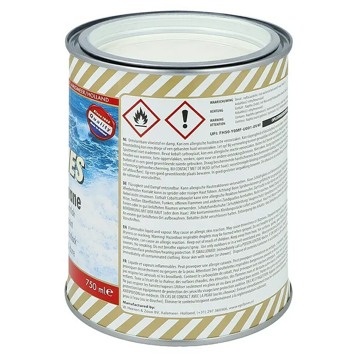 Epifanes Yachtlack Mono-Urethan - Weißblau 3125, 750 ml - Rückansicht