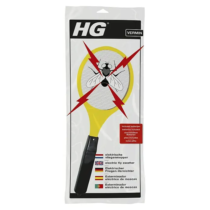 HG X Elektrische vliegenmepper - Geel - Vooraanzicht