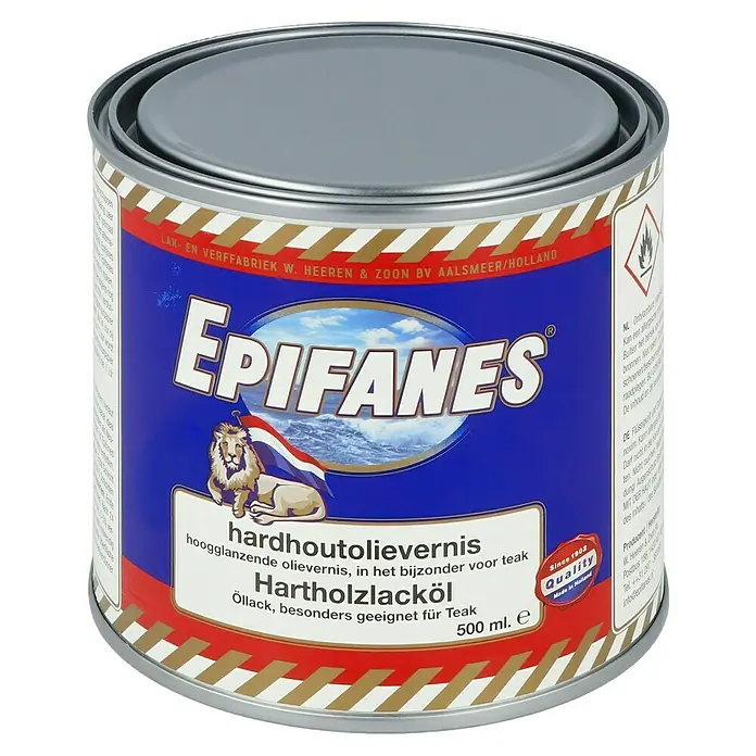 Epifanes Hartholzlacköl - 500 ml, Hochglänzend, Klar - Vorderansicht
