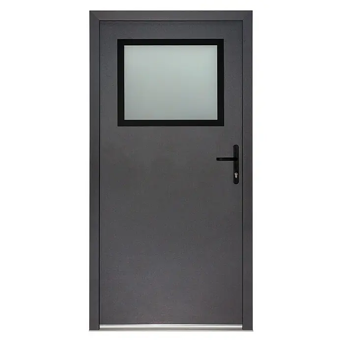 Splendoor Nebeneingangstür NS2 - 98 x 198 cm, DIN Anschlag: Rechts, Anthrazit - Vorderansicht