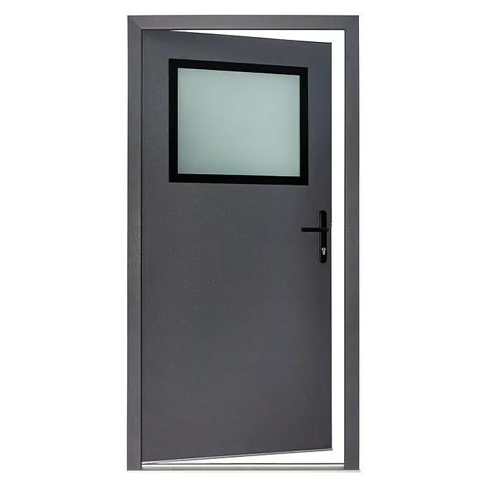 Splendoor Nebeneingangstür NS2 - 98 x 198 cm, DIN Anschlag: Rechts, Anthrazit - Vorderansicht