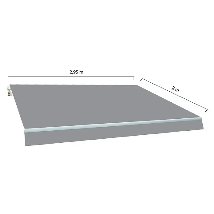 SmartSun Toldo de brazos articulados Original Kit Acrílico - Gris, Ancho: 3 m, Caída: 2 m