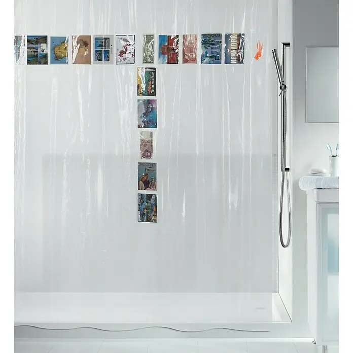 Spirella Duschvorhang Postcard - 180 x 200 cm - Stimmungsaufnahme