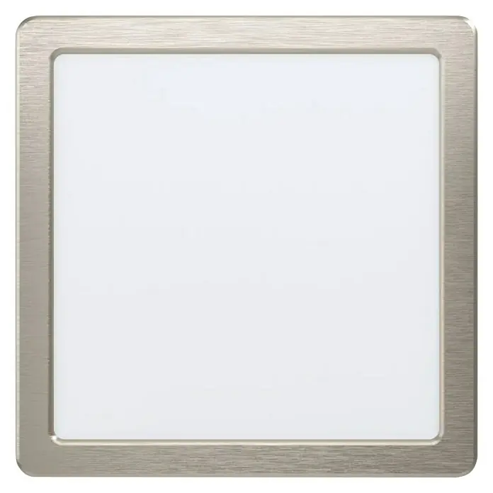 Eglo Fueva 5 Downlight LED empotrable - 17 W, L x An x Al: 2,6 x 21,6 x 21,6 cm, Níquel, Blanco neutro - Vista frontal