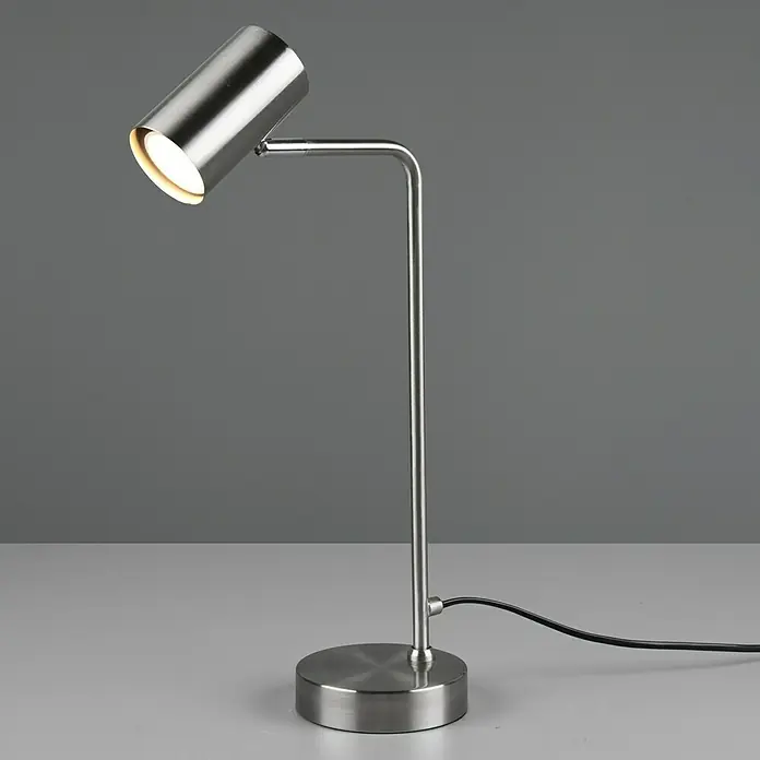 Trio Lighting Marley Lámpara de sobremesa redonda - 5 W, Ø x Al: 12 x 45 cm, Níquel, GU10 - Foto ambiente