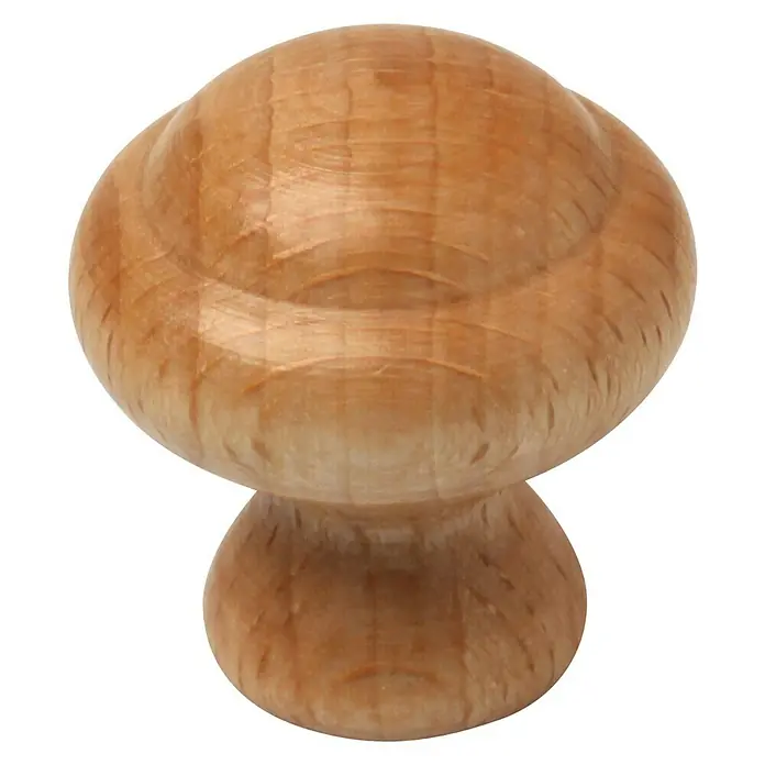 Rei Set de pomos para muebles Transparente - 4 pzs., Ø x Al: 30 x 32 mm, Madera