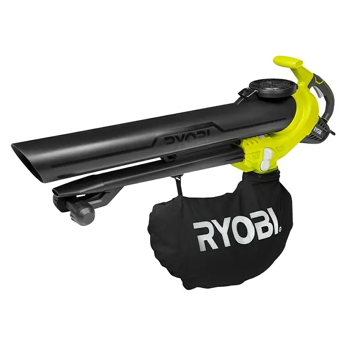 Ryobi Elektrische Bladblazer en zuiger RBV3000CESV - 3.000 W, Blaassnelheid: 375 km/u, 14 m³/min - Diagonaal zicht