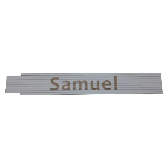 Heka Zollstock - Aufdruck: Samuel, Länge: 2 m, Weiß