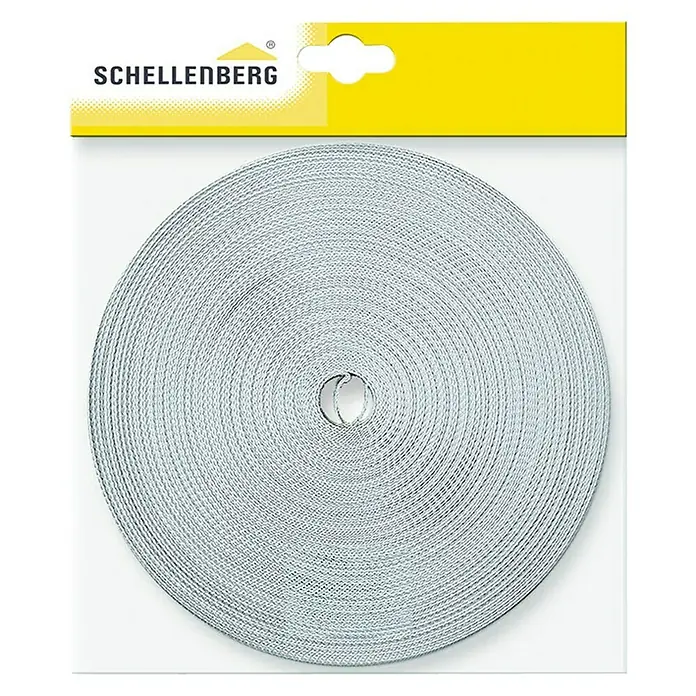 Schellenberg Rollladengurt - Grau, Länge: 50 m, Gurtbreite: 18 mm - Vorderansicht