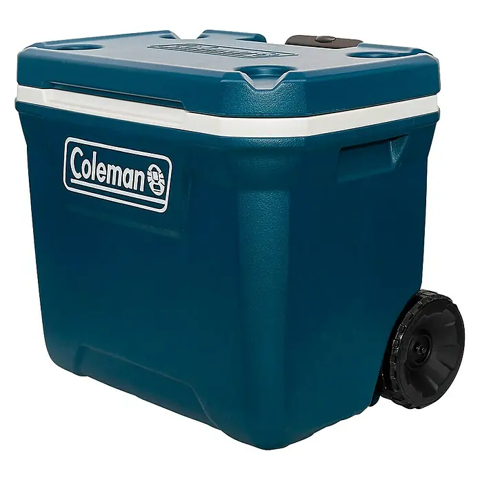 Coleman Nevera de camping 50QT Xtreme™ - L x An x Al: 43 x 49 x 65 cm, Volumen: 47 l, Azul - Vista angular