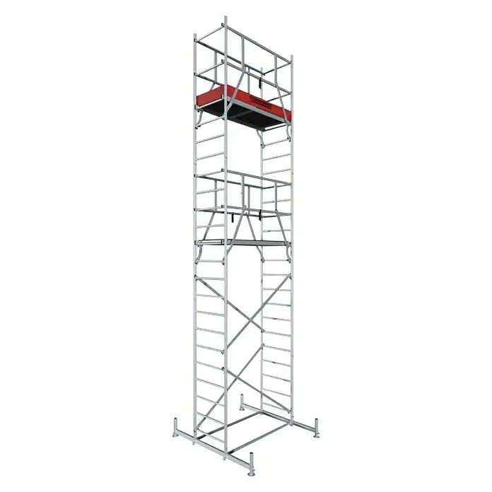 Krause Plattformgerüst AH7 - Arbeitshöhe: 7 m, Bühnengröße: 0,84 m², Belastbarkeit Bühne: 200 kg - Diagonale Ansicht