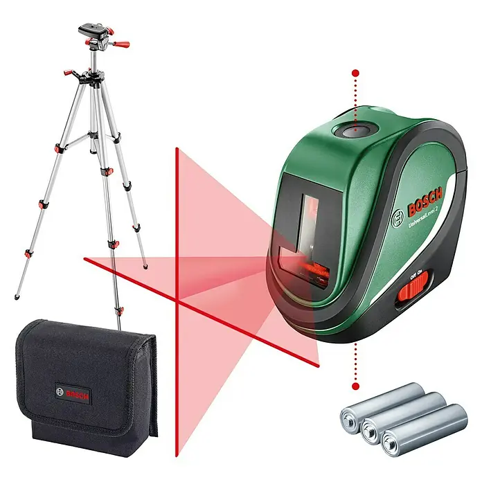 Bosch Kreuzlinienlaser Universal Level 2 - Max. Arbeitsbereich: 10 m, Mit Stativ - Anwendungsbeispiel