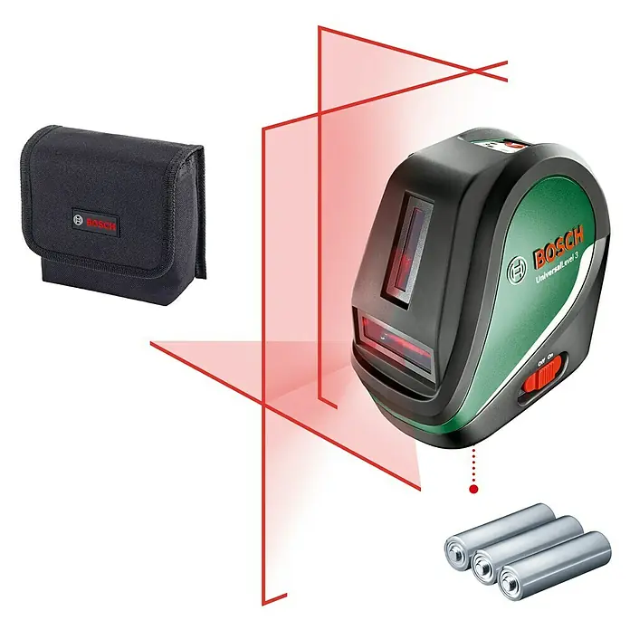 Bosch Kreuzlinienlaser Universal Level 3 - Max. Arbeitsbereich: 10 m - Anwendungsbeispiel