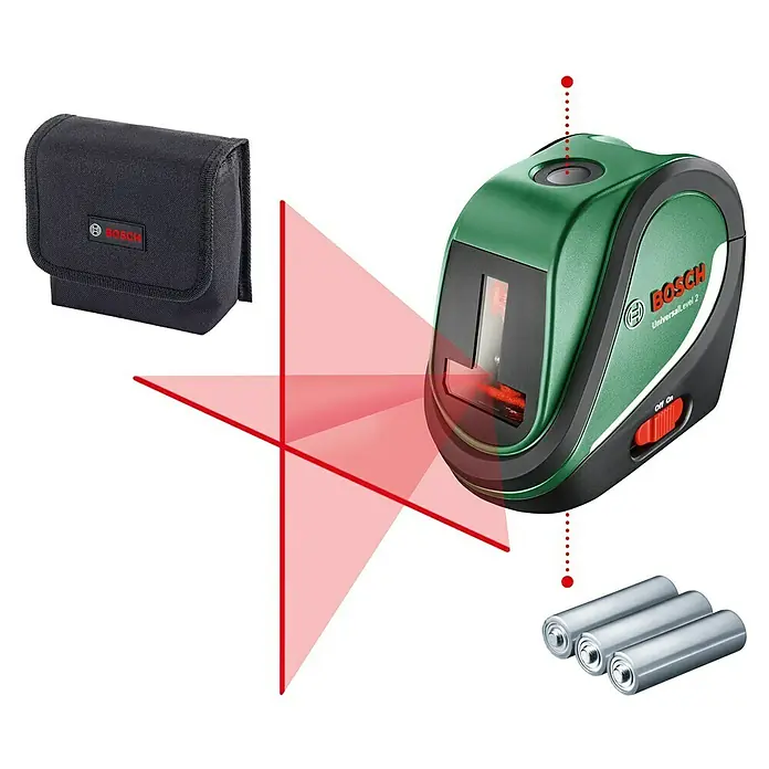 Bosch Kreuzlinienlaser Universal Level 2 - Max. Arbeitsbereich: 10 m - Anwendungsbeispiel