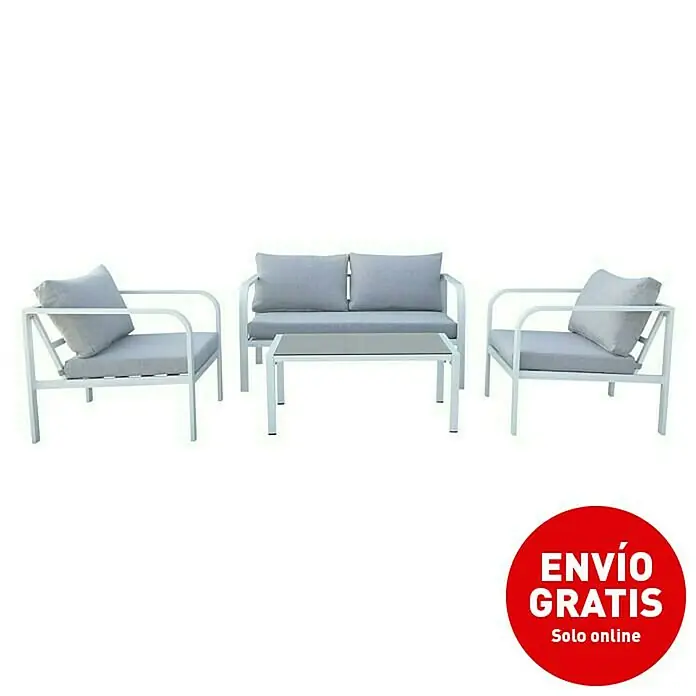 Conjunto de muebles Rebeca - 4 piezas, Blanco - Vista frontal