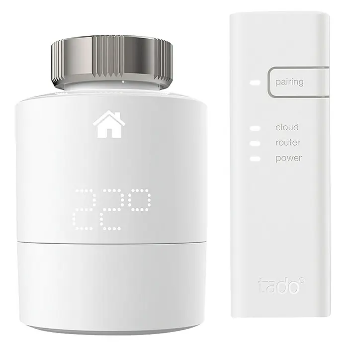 Tado Smartes Termostato de radiador Starter Kit V3+IN - Control inteligente: App Tado, 2 pzs. - Vista frontal
