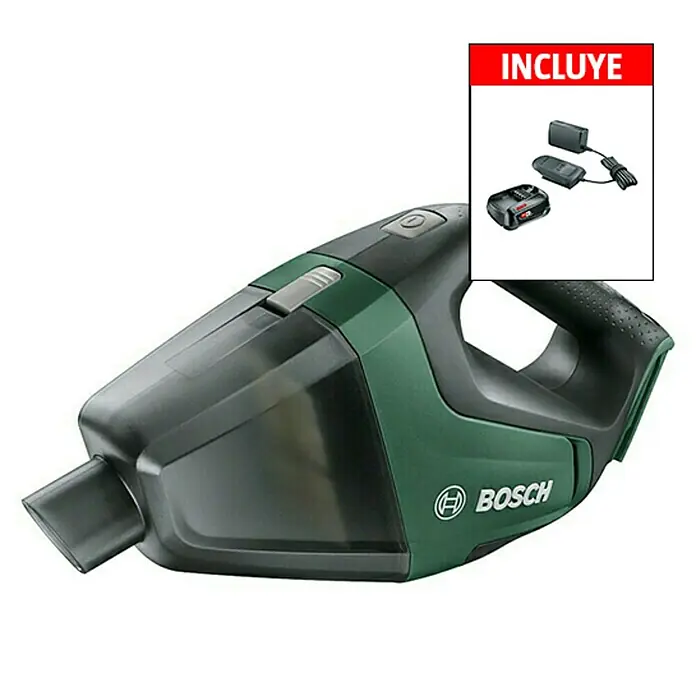 Bosch 18 V Power for All Aspirador de mano de batería UniversalVac 18 - 18 V, 1 batería, 2,5 Ah, 0,5 l - Vista angular