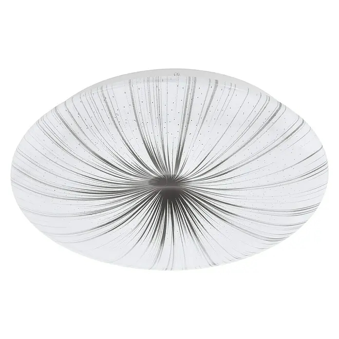 Eglo LED-Deckenleuchte rund NIEVES - 10 W, Ø x H: 310 mm x 6 cm, Weiß, Warmweiß - Diagonale Ansicht