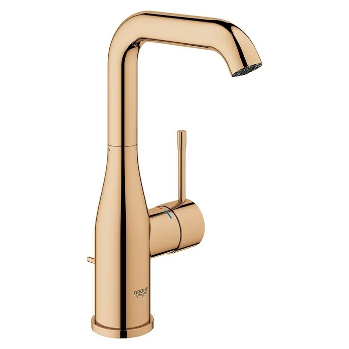 Grohe Essence New Waschtischarmatur L-Size - Mit Zugstange, Warm Sunset - Rechte Seitenansicht