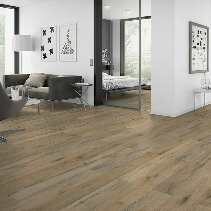 Classen Vinylboden GreenVinyl Risseiche Dunkel - 1.290 x 173 x 4 mm, Landhausdiele - Stimmungsaufnahme