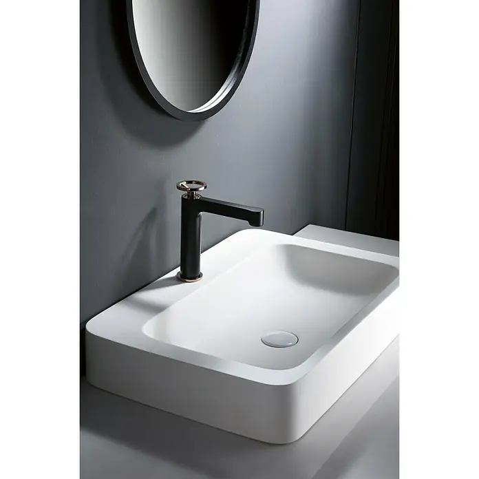 Imex Olimpo Grifo de lavabo - Negro/Oro rosa