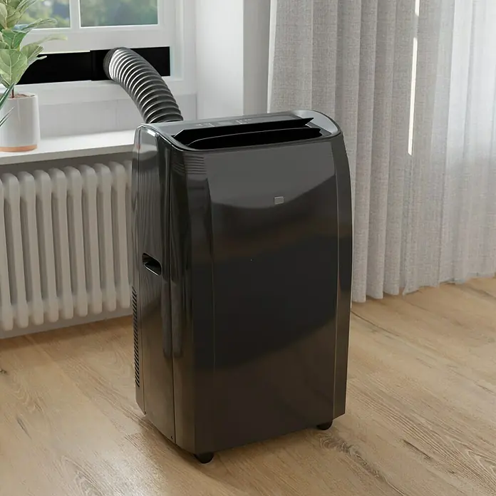 TCL Mobilni klima uređaj - Crne boje, Maksimalna snaga hlađenja po uređaju u BTU/h: 9.000 BTU/h, Površina prostorije: 26 m² - Živopisni prikaz