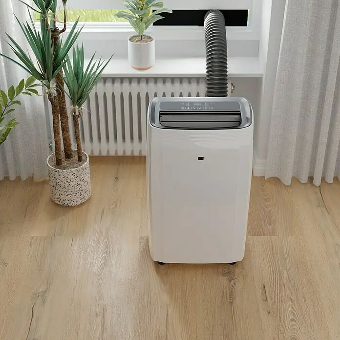 TCL Mobilni klima uređaj - Bijele boje, Maksimalna snaga hlađenja po uređaju u BTU/h: 9.000 BTU/h, Površina prostorije: 26 m² - Živopisni prikaz