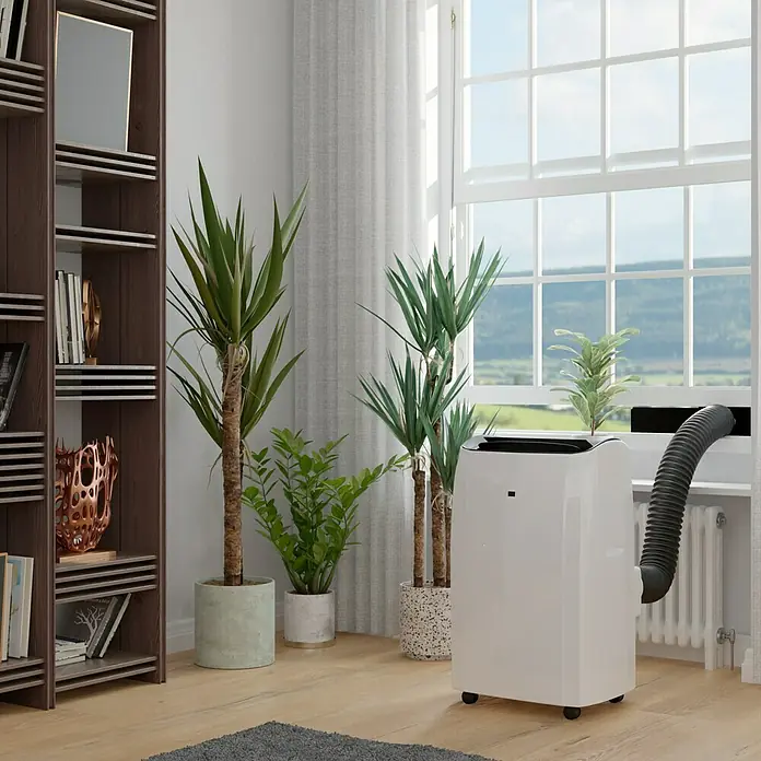 TCL Mobilni klima uređaj - Bijele boje, Maksimalna snaga hlađenja po uređaju u BTU/h: 9.000 BTU/h, Površina prostorije: 26 m² - Živopisni prikaz