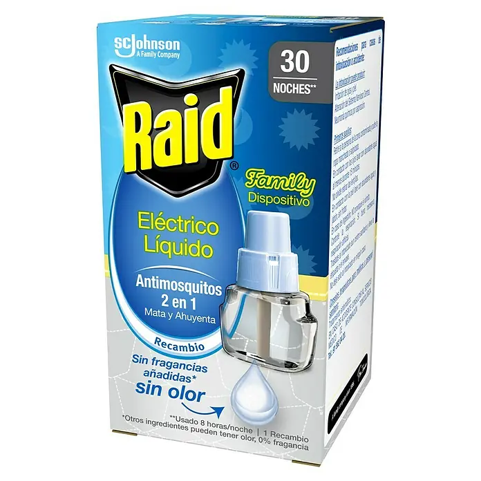 Raid Producto anti-insectos Family Recambio - Mosquitos - Vista angular