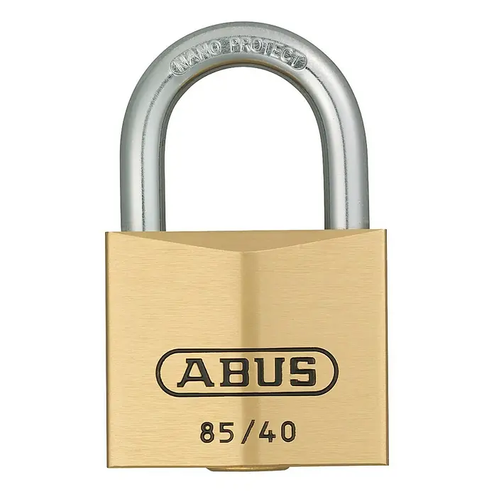 Abus Vorhängeschloss-Set Twins 85/40 - 40 x 85 mm, 2 Stk., Messing - Vorderansicht