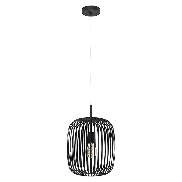 Eglo Romazzina Pendelleuchte - 40 W, Schwarz, E27 - Vorderansicht