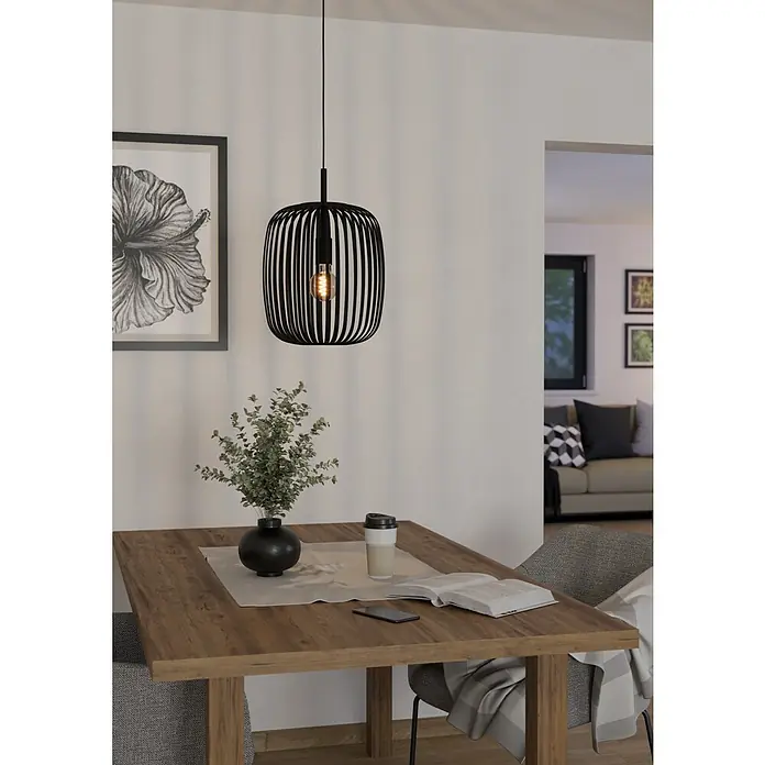 Eglo Romazzina Pendelleuchte - 40 W, Schwarz, E27 - Stimmungsaufnahme